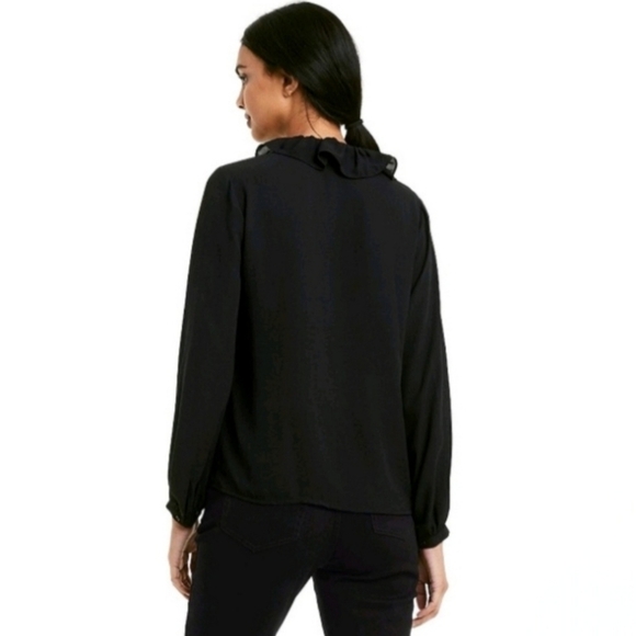 Nili Lotan x Target Black Ruffle Blouse M - Picture 2 of 6
